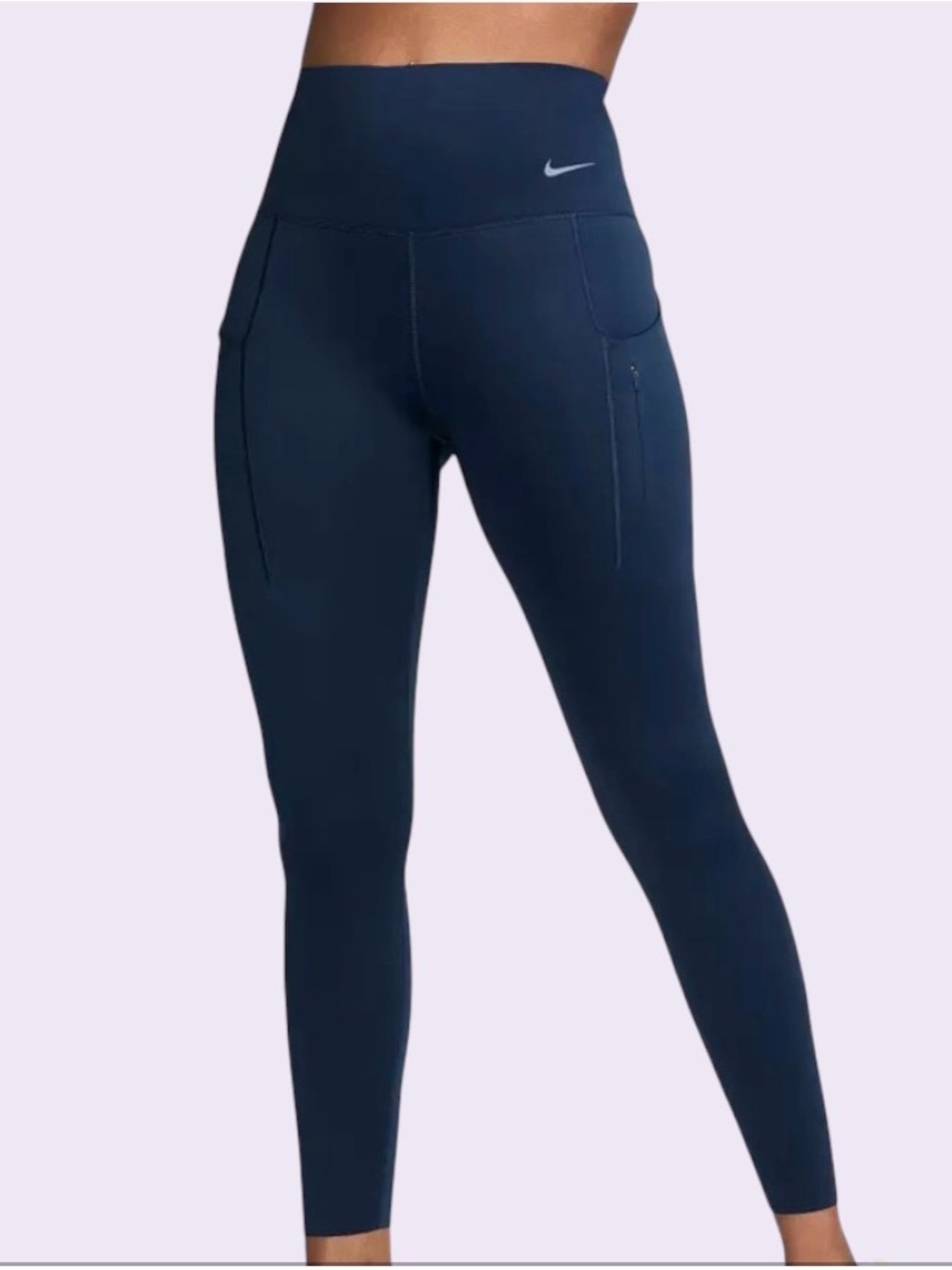 Nike go Dri-fit High-Waist Navy athletic Leggings XXS